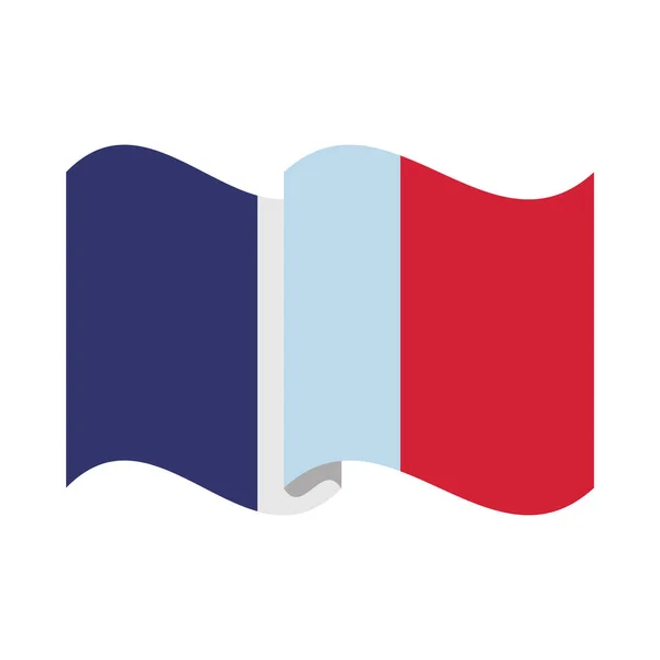 France drapeau pays icône isolée — Image vectorielle