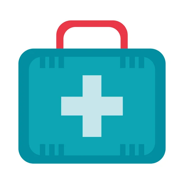 Equipo kit médico aislado icono — Vector de stock