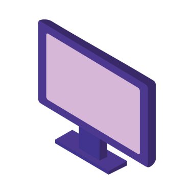 masaüstü bilgisayar monitörü izometrik simgesi