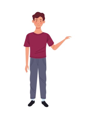 Genç adam avatar karakter simgesi