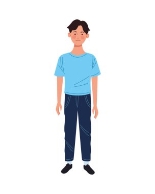 Genç adam avatar karakter simgesi