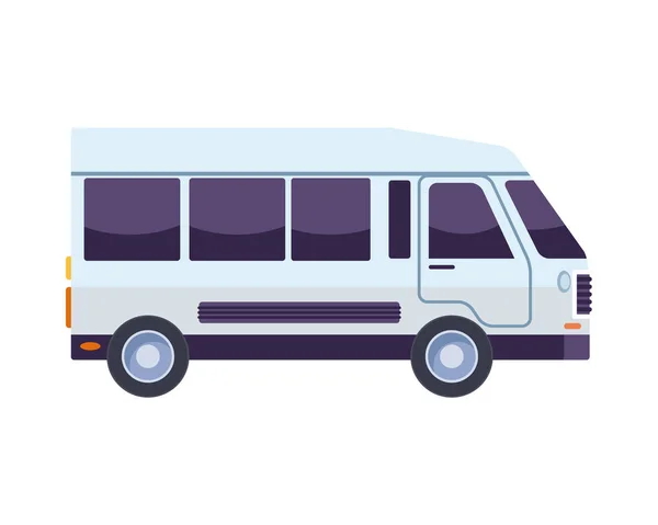 Vehículo de transporte furgoneta icono aislado — Archivo Imágenes Vectoriales