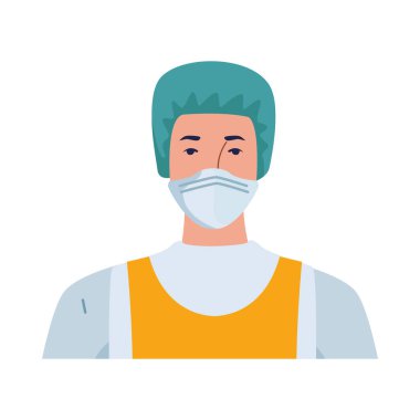 Biyo-güvenlik elbisesi giyen işçi.