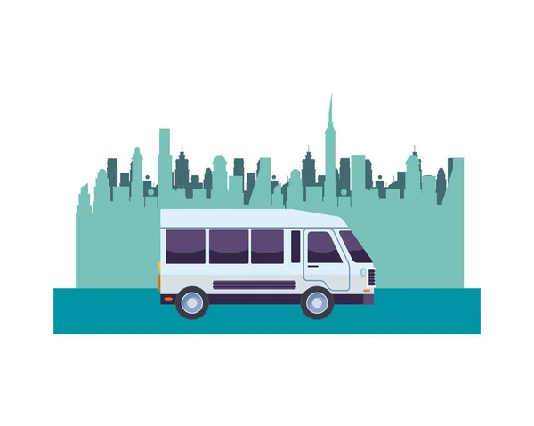 Ikona pojazdu do transportu samochodów dostawczych — Wektor stockowy