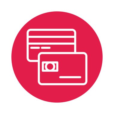 Kredi kartı çizgisi biçimi simgesi