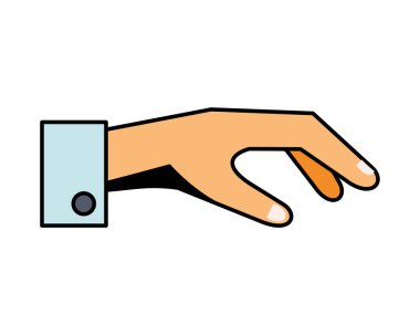 İnsan eli izole edilmiş simge veriyor