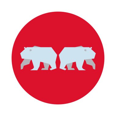 kutup ayıları hayvanlar siluet simgeleri