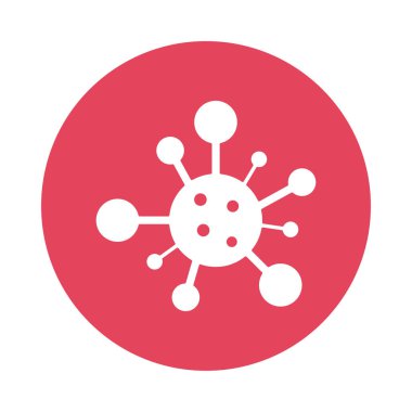 Coronavirus parçacık salgını siluet blok biçim simgesi