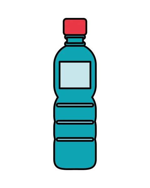 Water bottle plastic isolated icon — Stock Vector