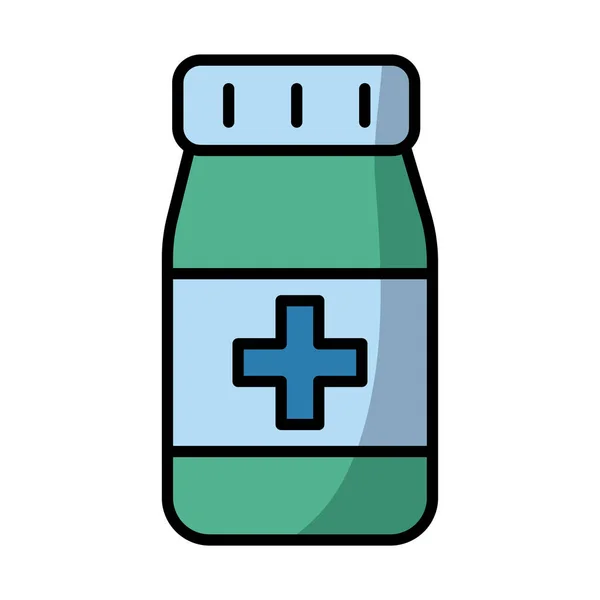 Bottiglia farmaci riempire l'icona di stile — Vettoriale Stock