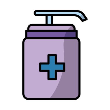 Antibakteriyel sabun şişesi doldurma biçimi simgesi