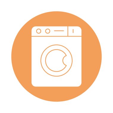 çamaşır makinesi siluet blok biçim simgesi