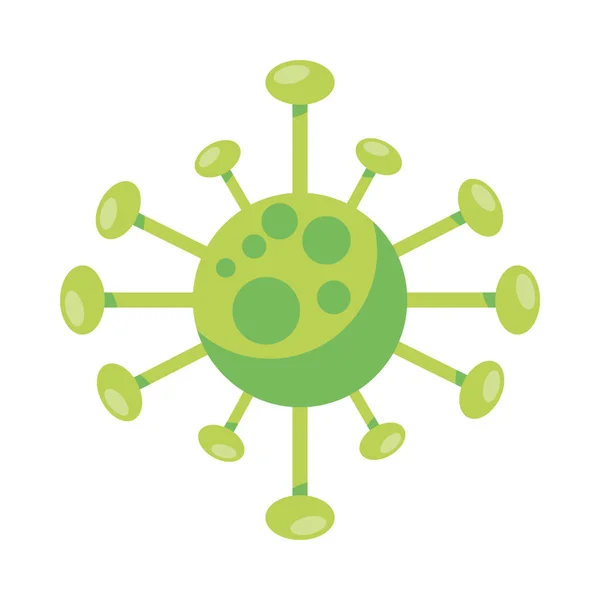 Coronavirus icona isolata pandemia particella — Vettoriale Stock