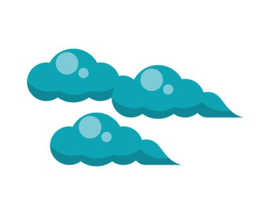 bulutlar sahne izole edilmiş simge