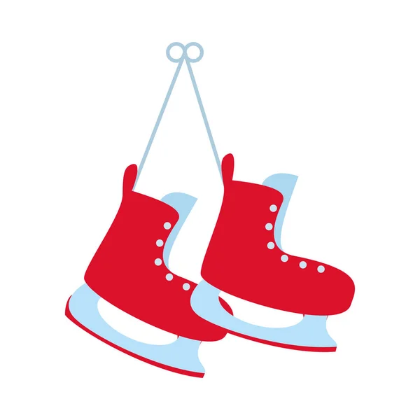 Łyżwy hokej na lodzie pojedyncze ikony — Wektor stockowy