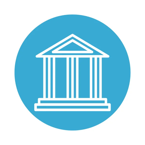 Stil-Ikone für Bankgebäude — Stockvektor