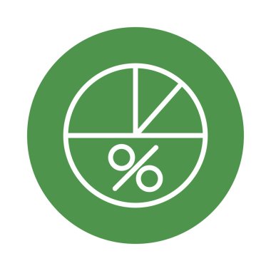% 100 sembol çizgisi biçiminde istatistik pastası