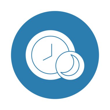 Ay siluet blok biçimli saat