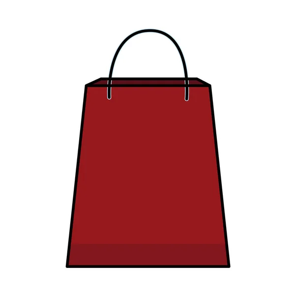 Papírová nákupní taška izolovaná ikona — Stockový vektor