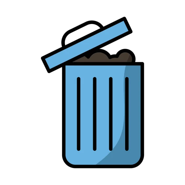 Çöp atığı doldurma biçimi simgesi — Stok Vektör