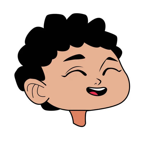 Giovane testa personaggio avatar — Vettoriale Stock