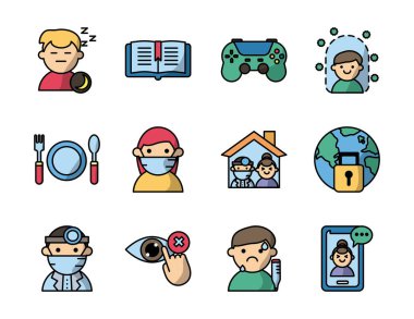 karantina simgeleri demeti