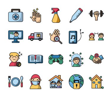 karantina simgeleri demeti