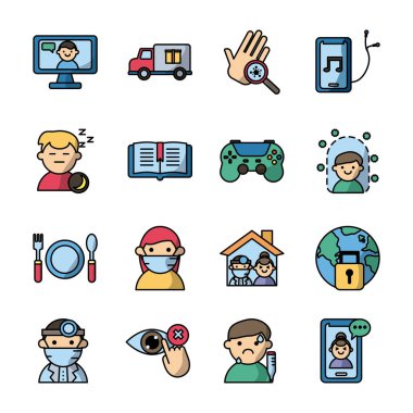 karantina simgeleri demeti