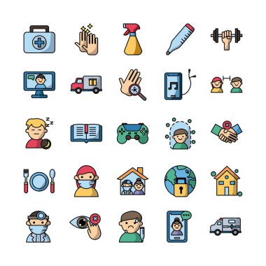 karantina simgeleri demeti