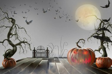 Halloween 3D aşkböceği resimde arka plan