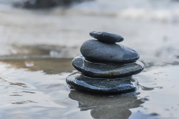 Zen Stones Background Ocean Perfect Meditation Royalty Free Stock Photos