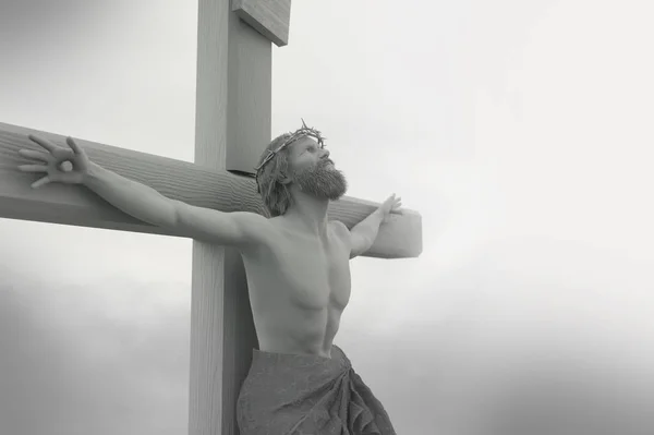 Illustrazione Gesù Cristo Sulla Croce — Foto Stock