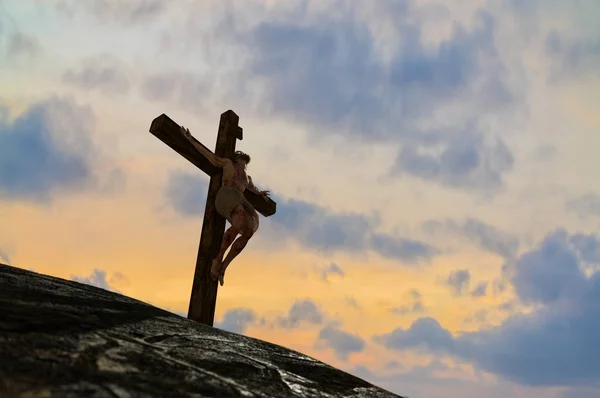 Illustrazione Gesù Cristo Sulla Croce — Foto Stock