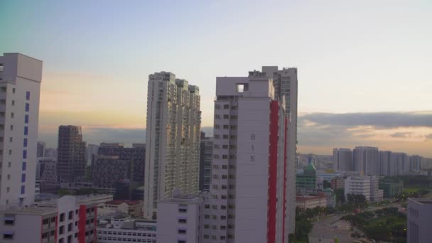 Singapur Marzo 2017 Las Vistas Matutinas Ciudad Amanecer Atardecer — Vídeos de Stock