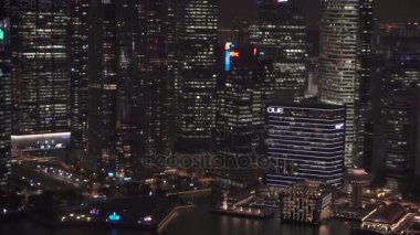 Singapur, 26 Mart 2017: gece şehir manzaraları