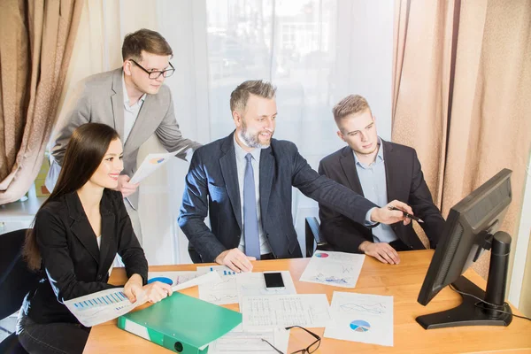 Business People Having Meeting Conference Talking Future Success Company — Stock Photo, Image