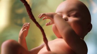 Annemin rahim 3d render insan bebek