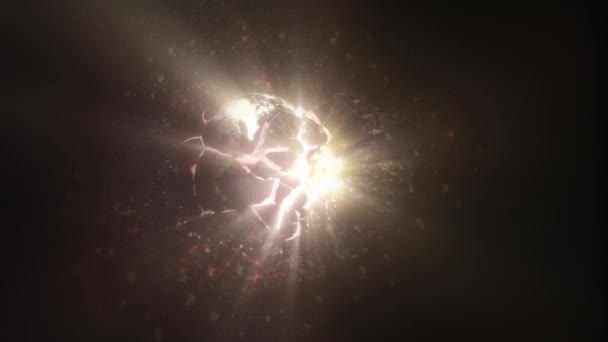 l'explosion de la planète Terre rend 3d 