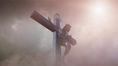 İsa'nın çarmıha gerilmiş İsa 3d render