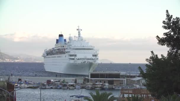 Alanya Turkey December 2019 Cruise Ship Port Alanya — 图库视频影像