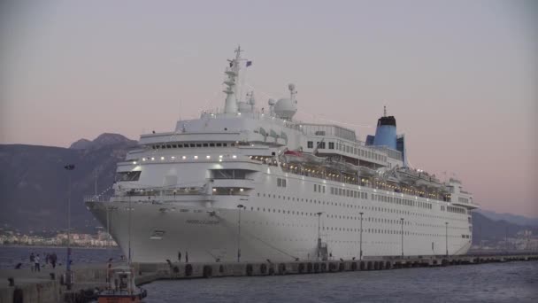 Alanya Turquía Diciembre 2019 Crucero Puerto Alanya — Vídeo de stock