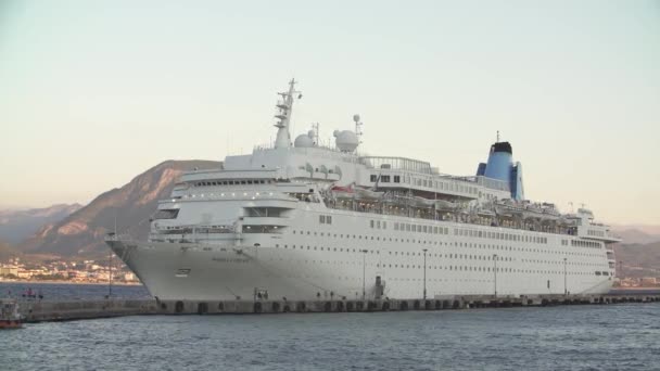 Alanya Turkey December 2019 Cruise Ship Port Alanya — 图库视频影像