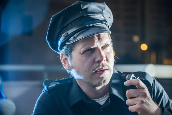 Police Officers Street Inspecting Investigating Crime Incident — Stock Photo, Image