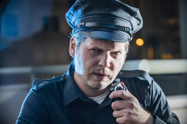 Police Officers Street Inspecting Investigating Crime Incident — Stock Photo, Image