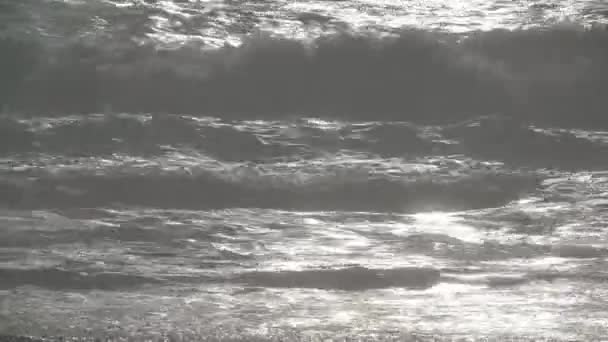 Denizde Fırtına Büyük Dalgalar — Stok video