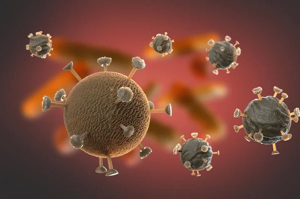 Konzept Des Neuen Coronavirus 2019 China Rendering — Stockfoto