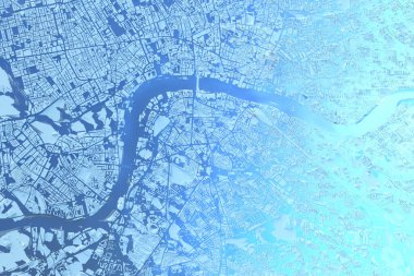 Londra şehir haritası. Londra 'nın 3D haritası. 3d hazırlayıcı