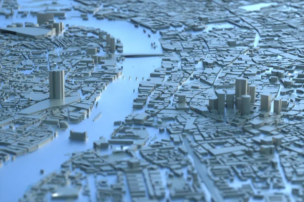 London City Map Map London Render — Stock Photo, Image