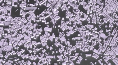 Milan şehri 3D haritası. 3d hazırlayıcı