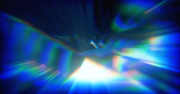 Astratto Sfondo Blu Dinamico Sotto Forma Aberrazione Abbagliamento Vetro Cristallo — Foto Stock